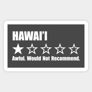 Hawaii One Star Review Magnet